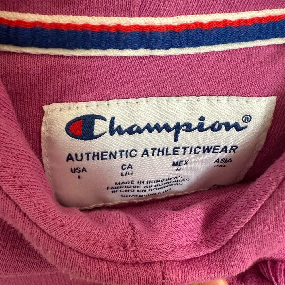 Champion Pink Logo Hoodie Women’s - Picture 5 of 5
